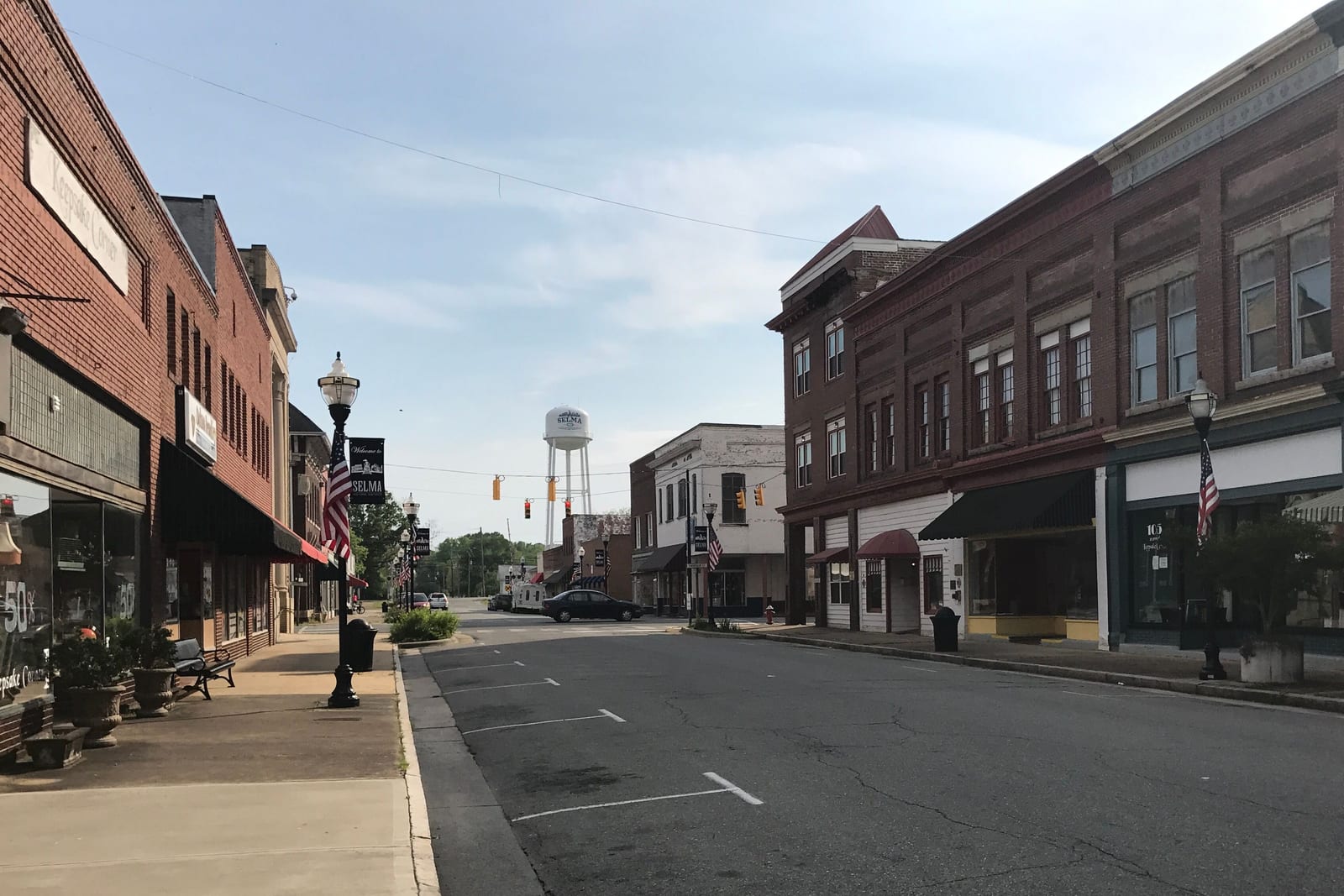 Homes in Selma, North Carolina at dusk